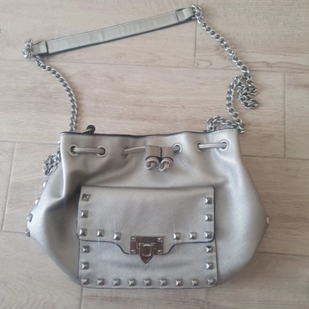 Marina Galanti vegan silver crossbody